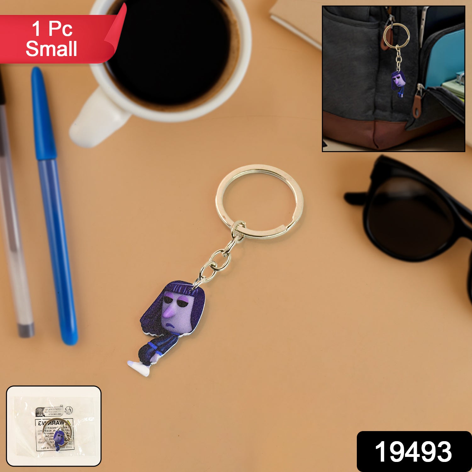Mini Cartoon Character Keychain (1 Pc) Mini Cartoon Character Keychain (1 Pc)